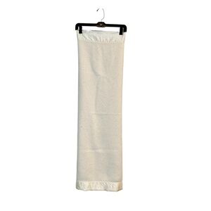 Vintage Cannon Mills White Baby Blanket with Satin Trim Made in USA
